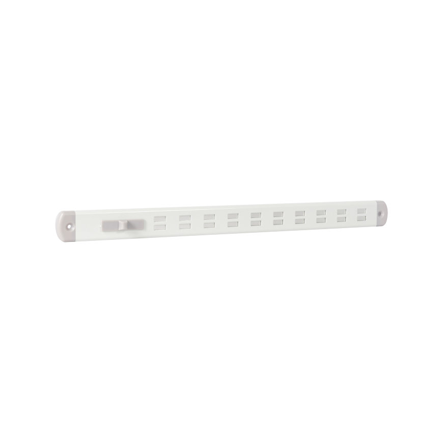 Nedco schuifrooster met schuif, Bold Line, aluminium, 370 x 30 mm, wit 