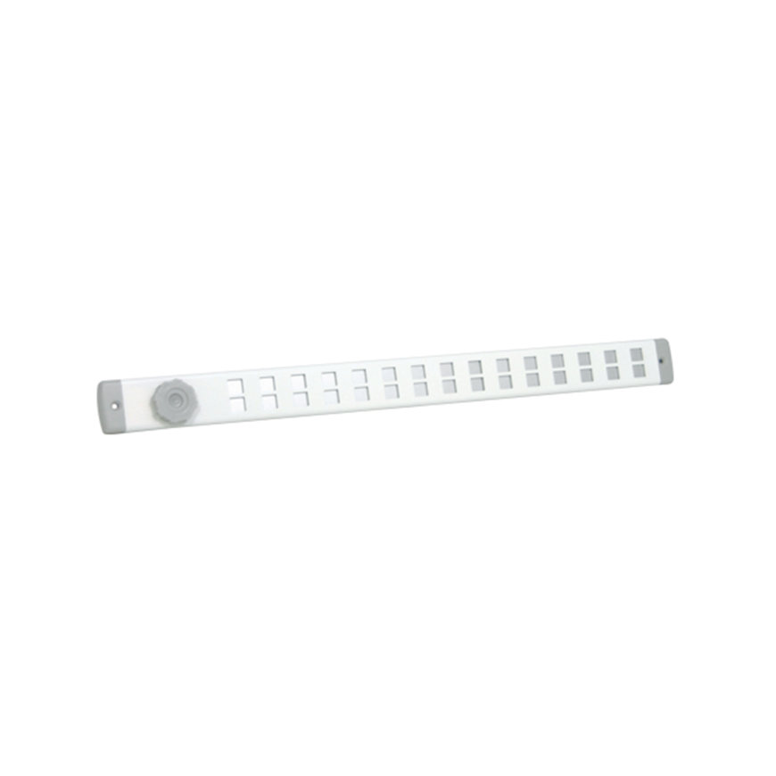 Nedco schuifrooster met draaidop, Bold Line, aluminium, 500 x 40 mm, wit 