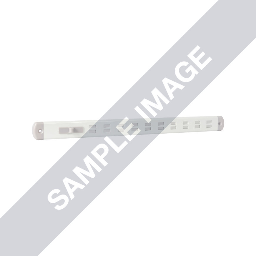 Nedco schuifrooster met schuif, Bold Line, aluminium, 370 x 20 mm, wit 