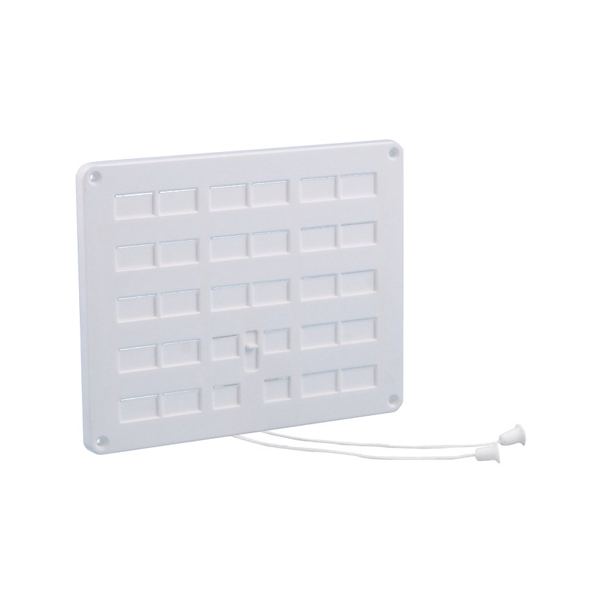 Nedco schuifrooster met trekkoord, ps, 350 x 300 mm, wit 