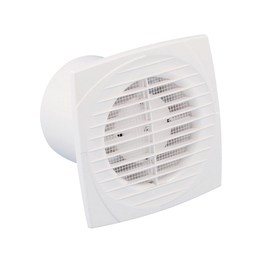 Nedco badkamer- / keukenventilator, type D 150, abs, 292 m³/uur, wit 