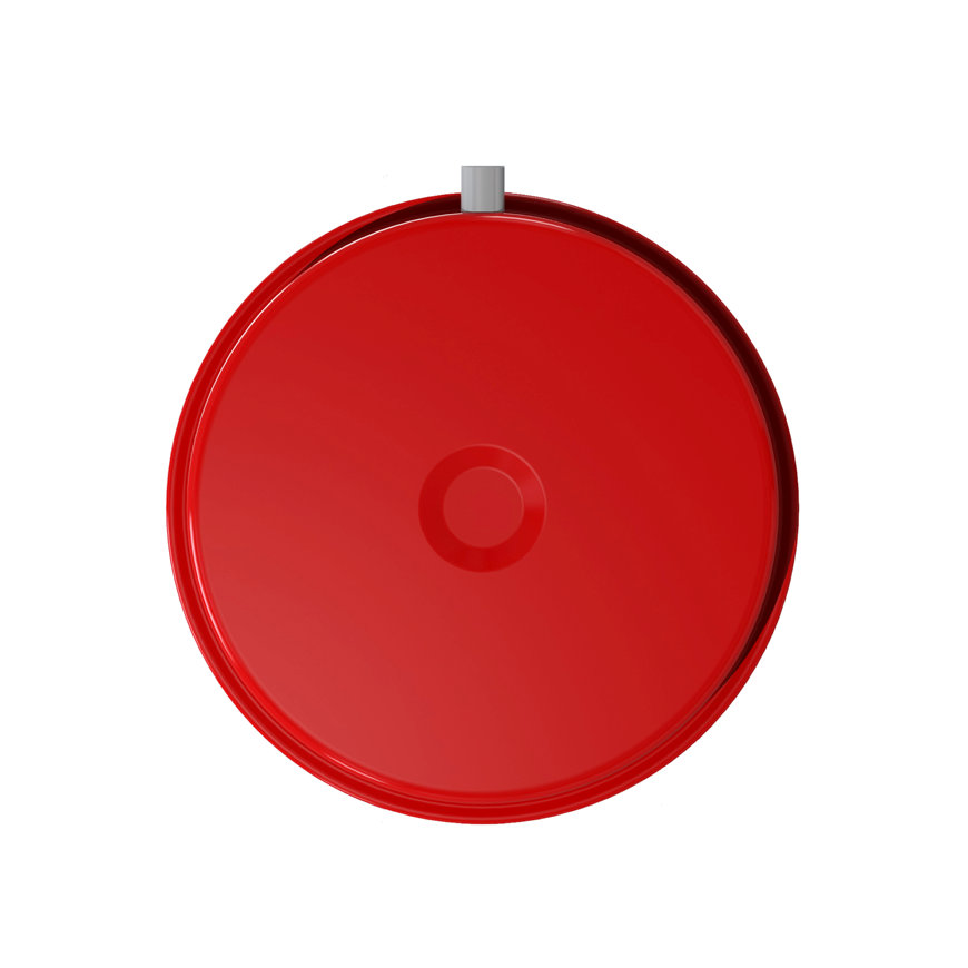Varem expansievat, type Flatvarem, ovaal, voordruk 1 bar, rood, Ø 385 mm, ¾", 18 liter 
