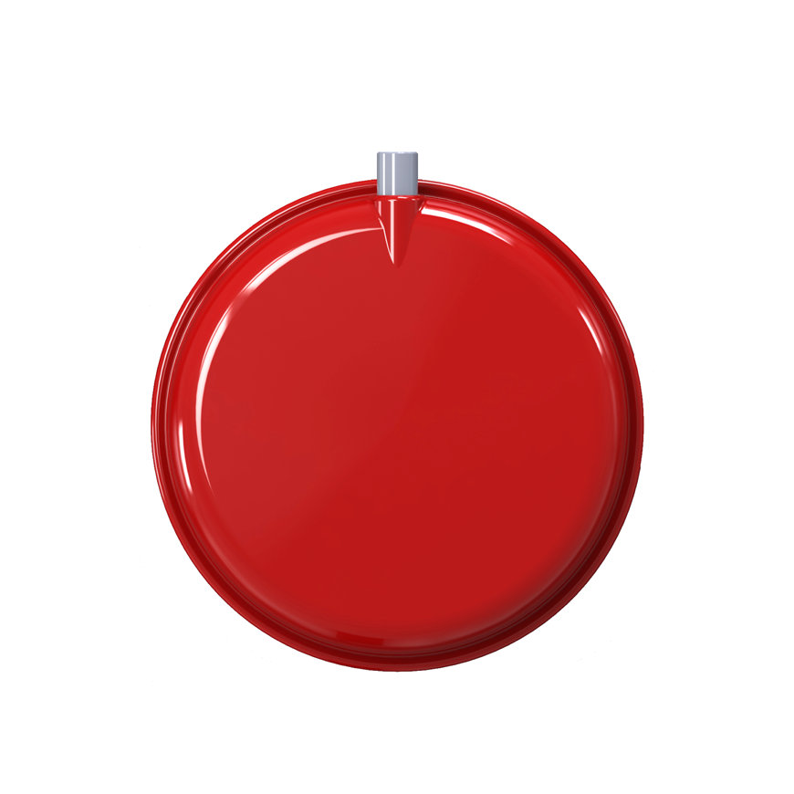 Varem expansievat, type Flatvarem, ovaal, voordruk 1 bar, rood, Ø 385 mm, ¾", 8 liter 