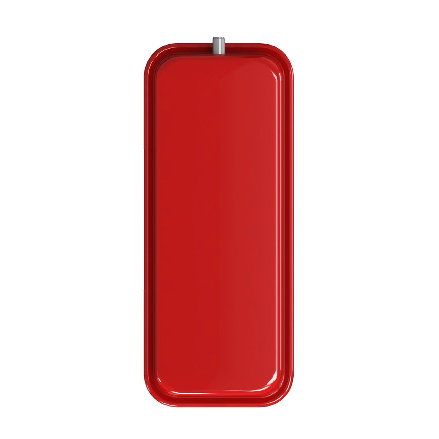 Varem expansievat, type Flatvarem, plat, voordruk 1 bar, rood, 3/8", 12 liter 