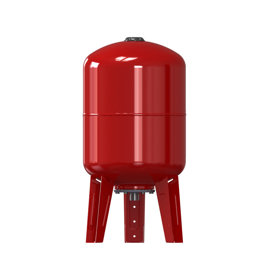 Varem Druckausgleichsbehälter, Typ Maxivarem LS, Karbonstahl-Flansch, vertikal, 2 bar, rot, 1", 50 l 