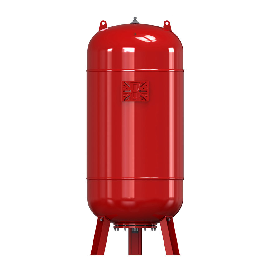 Varem expansievat, type Maxivarem LS, carbon stalen flens, verticaal, 2 bar, rood, 1½", 750 liter 