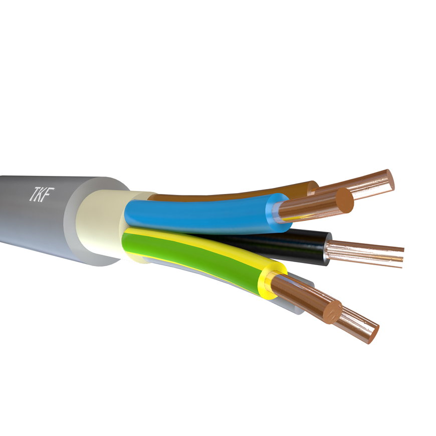 TKF YMz1K installatiekabel, Cca 0,6/1 kV, 5G 4 rm, l = maximaal 500 m 