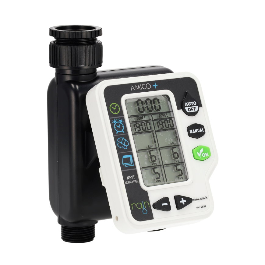 Rain Amico+2 Digitale Kraan Timer - Dubbele Poort Voor Tuinirrigatie En Besproeiing