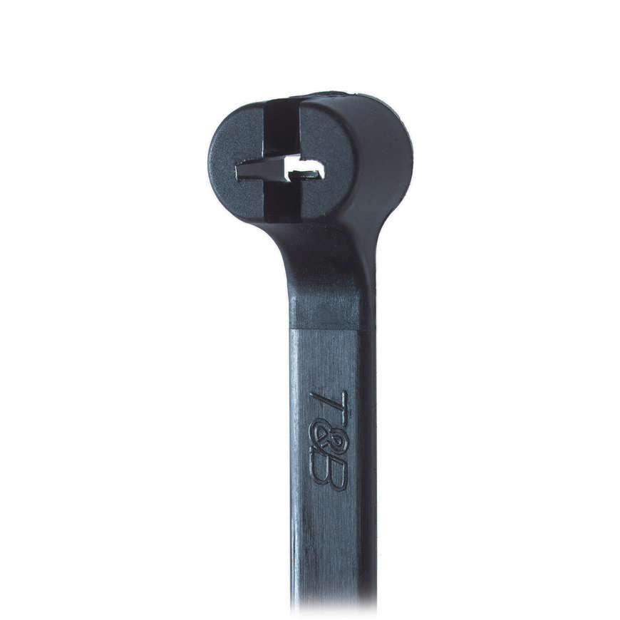 Ty-Rap kabelbinder met rvs vergrendelingslip, zwart, l = 360 mm, b = 4,8 mm, 100 stuks 