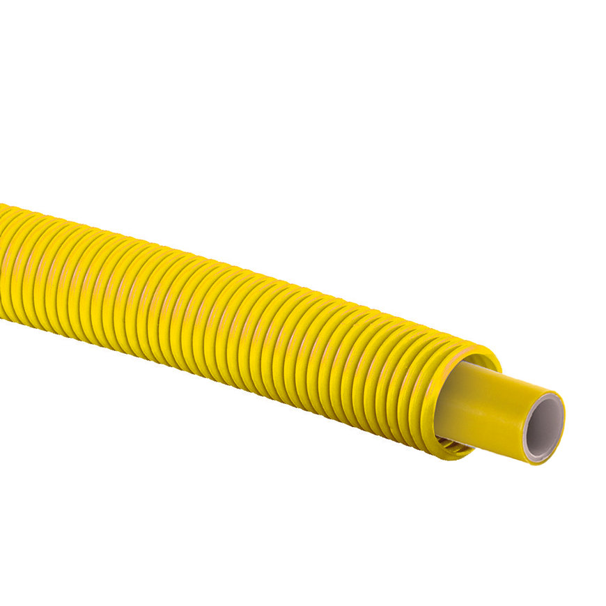 Uponor GAS meerlagenbuis, in mantelbuis, geel, 25 x 2,5 mm, l = 50 m, op rol 