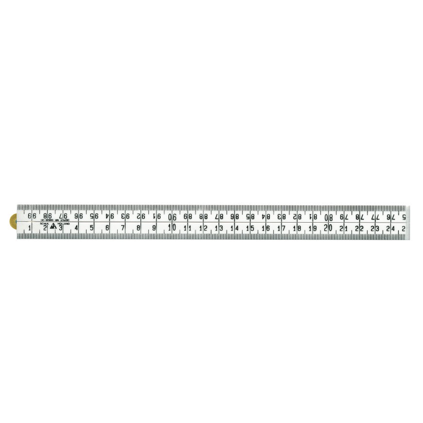 Schuil timmermansduimstok, kunststof, wit, 4-delig, l = 1 m 