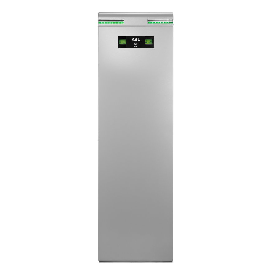 ABL laadstation, laadzuil eMC2, 2x 22 kW, 63 A, 400 V, 3-fase, 2x type 2 contactdoos, controller 