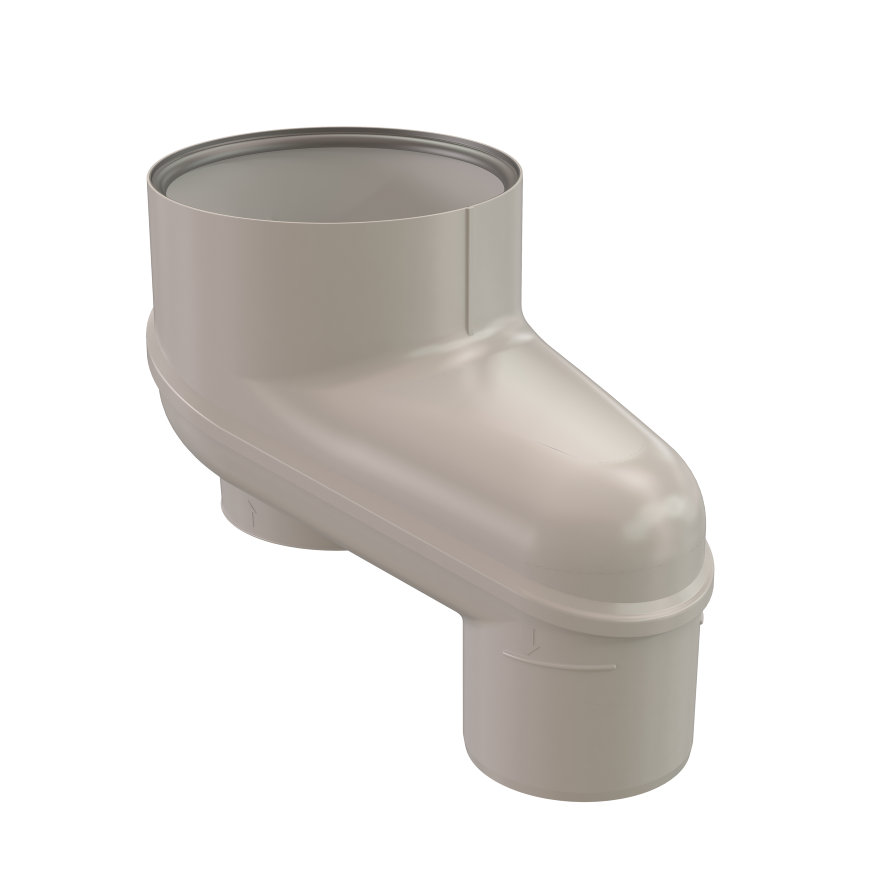 Ubbink spruitstuk, pp, wit, Ø 80/125 - 80/80 mm, l = 100 mm 