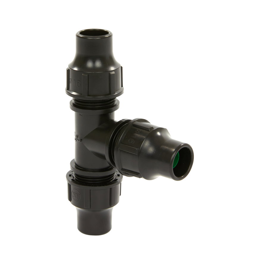 SummerRain T-stuk 90°, 3x klem, 16 mm 