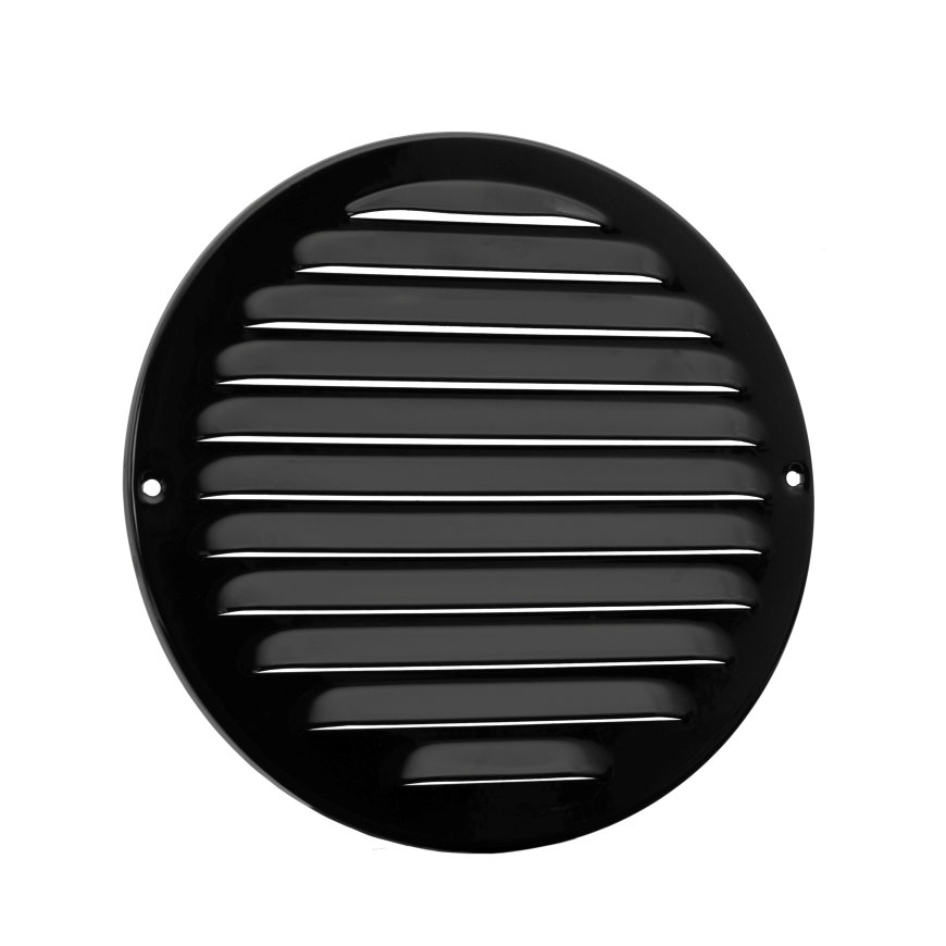 Nedco schoepenrooster, aluminium, 190 mm, zwart 