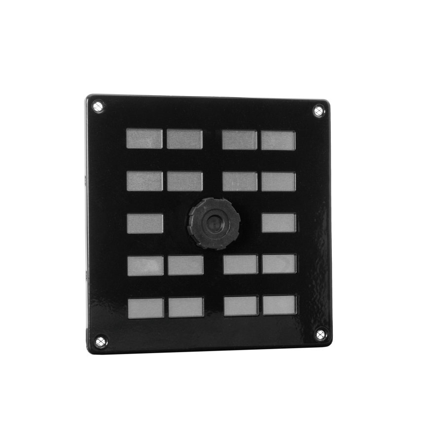 Nedco schuifrooster met draaidop en gaas, aluminium, 160 x 160 mm, zwart 