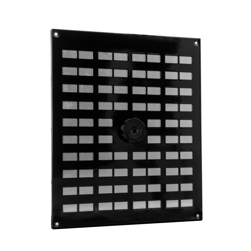Nedco schuifrooster met draaidop en gaas, aluminium, 300 x 250 mm, zwart 