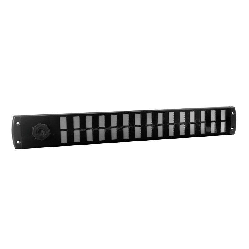Nedco schuifrooster met draaidop, Bold Line, aluminium, 500 x 65 mm, zwart 