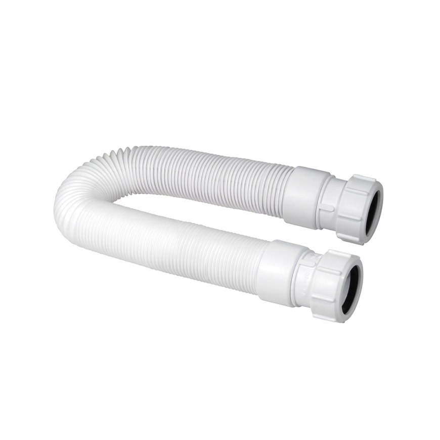 McAlpine afvoerbuis, flexibel, 2x klem, pp, wit, 40 mm, l = 300 - 900 mm 