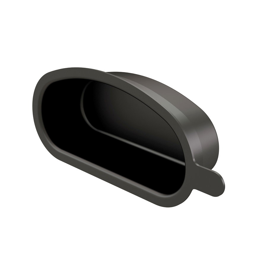 Ubbink Air Excellent afdekkap, voor kanaal, type AE35sc, zwart, 50 x 102 mm 