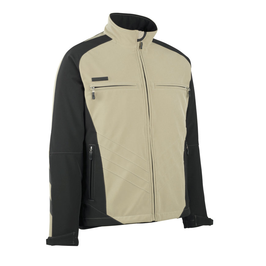 Mascot Dresden Softshell jas, licht khaki/zwart, maat XS 
