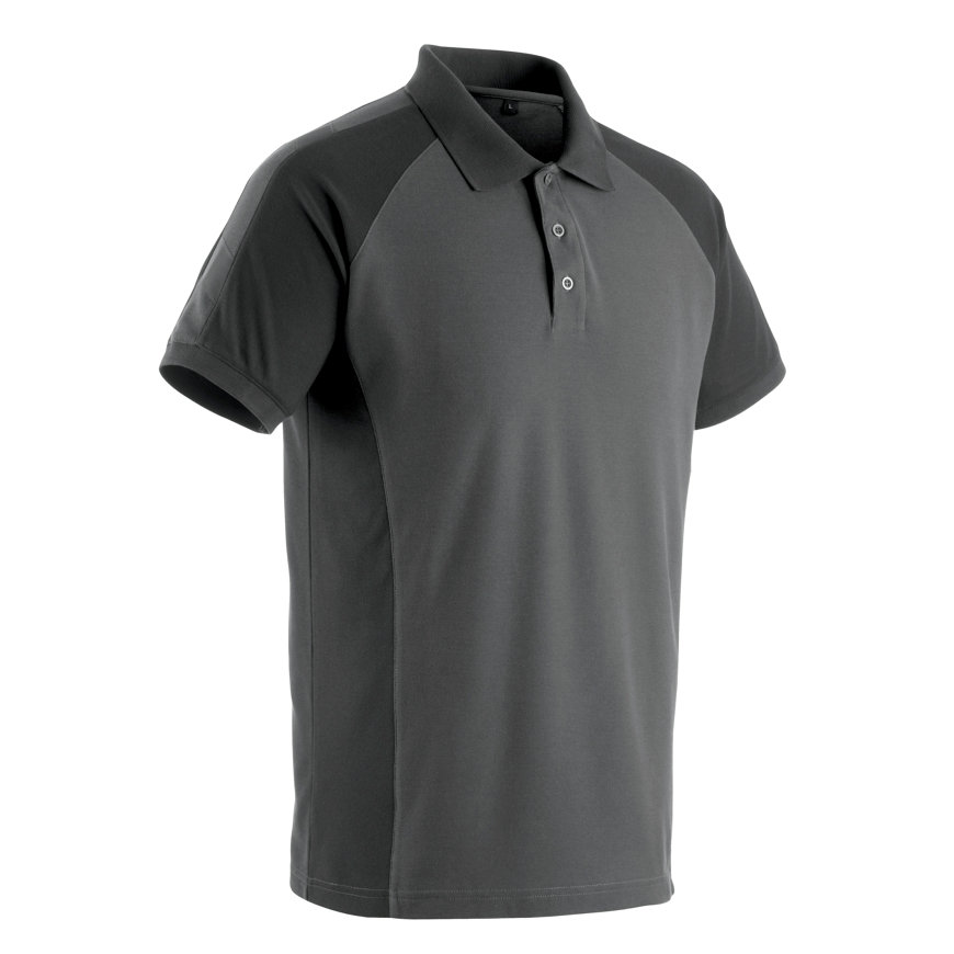 Mascot Bottrop poloshirt, korte mouwen, donker antraciet / zwart, maat XXL