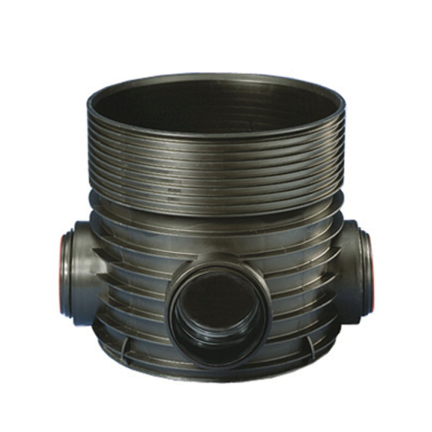 Wavin inspectieput, Tegra 600, 3x manchet, pp, exclusief deksel, T-stuk, 3x 315 mm, ongelijke spruit 