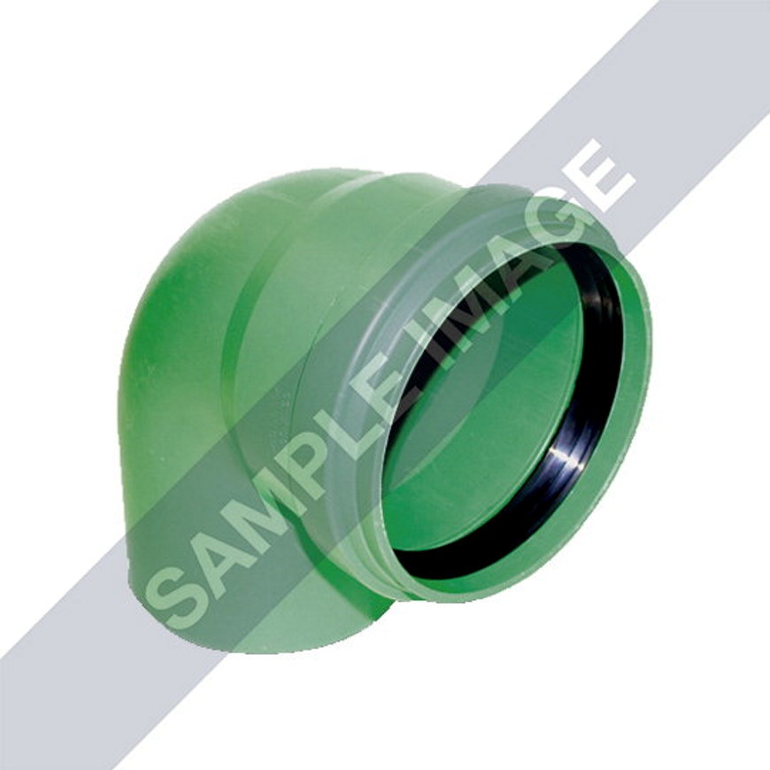 Wavin KG2000 Bogen 15&deg;, Muffe&nbsp;x Spitzende, PP, gr&uuml;n, 400&nbsp;mm 