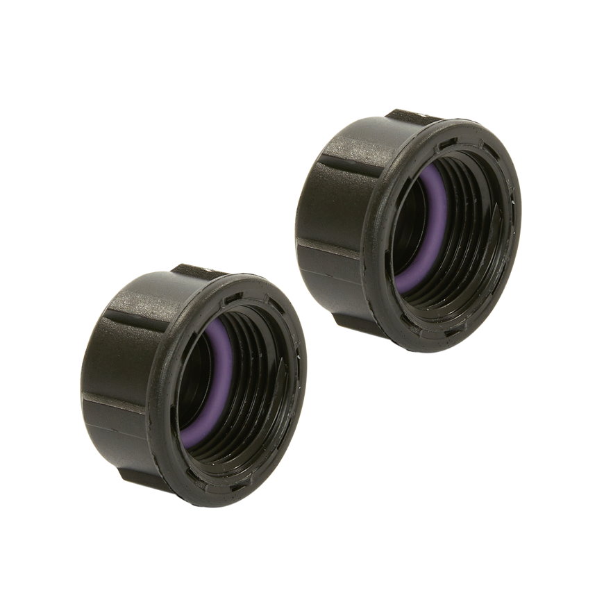 SummerRain eindkap met rand, pp, 1x binnendraad, ¾", 6 bar, set à 2 stuks