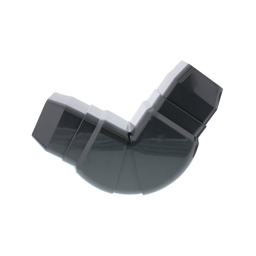 Canalit verstelbare platte bocht leidinggoot, pvc, 90 x 65 mm, antraciet 