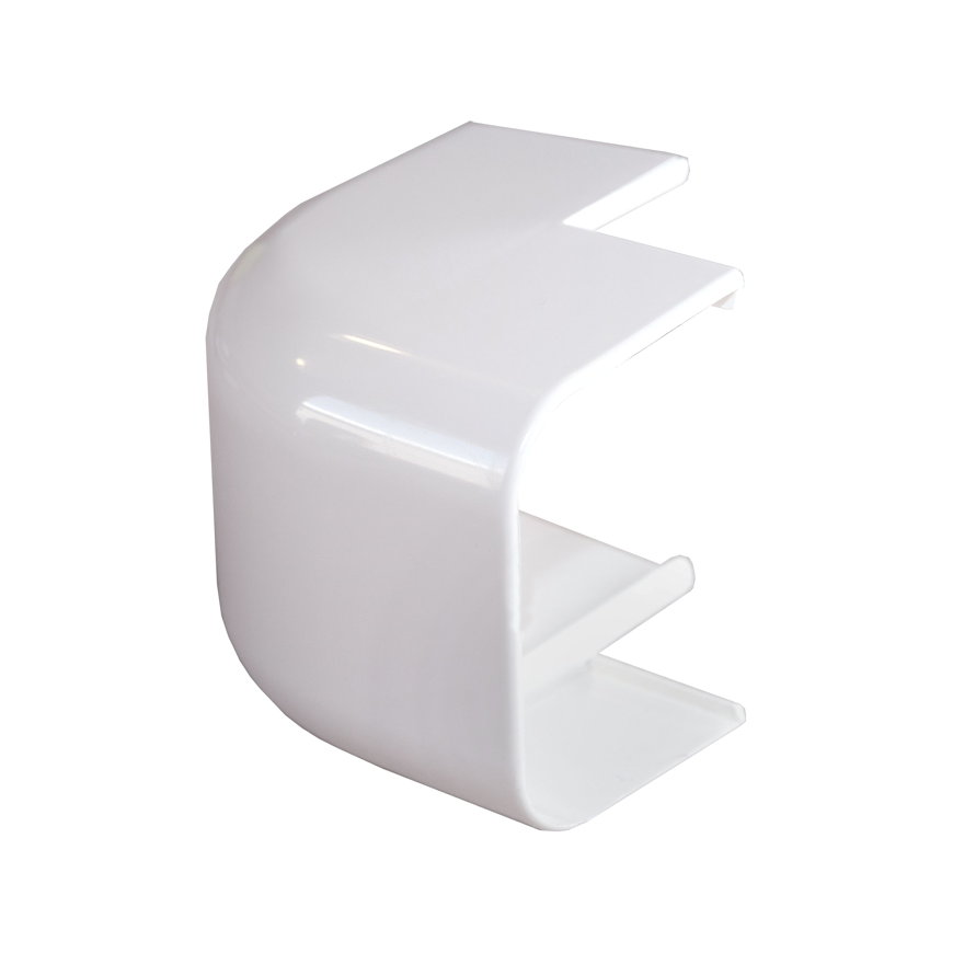 Canalit buitenbocht voor airco leidinggoot, pvc, wit, 65 x 50 mm 