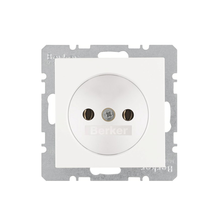 Kopp retail, Berker S1 wandcontactdoos, 1-voudig, zonder randaarde, wit 