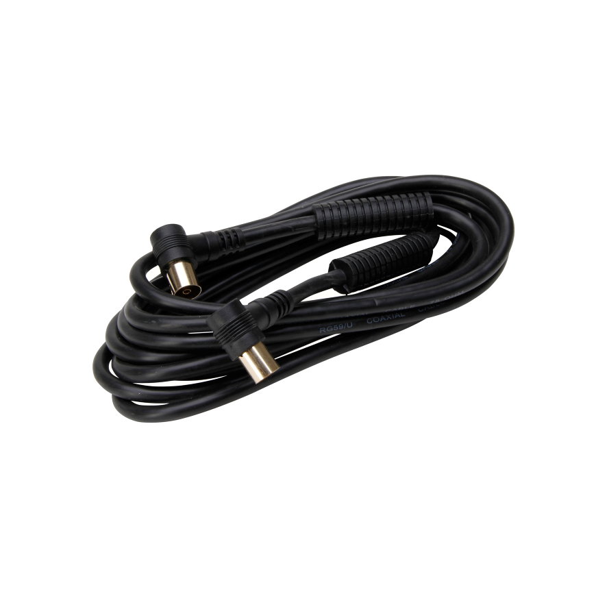 Kopp retail, coax verbindingskabelkabel, verguld, l = 3 m 