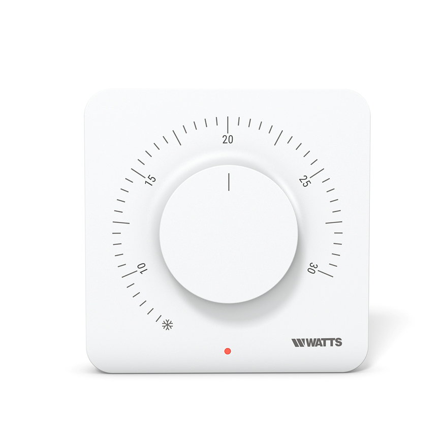Watts Vision 2.0 thermostaat, analoog, type WT-A03, bedraad, wit, 24/230 V 