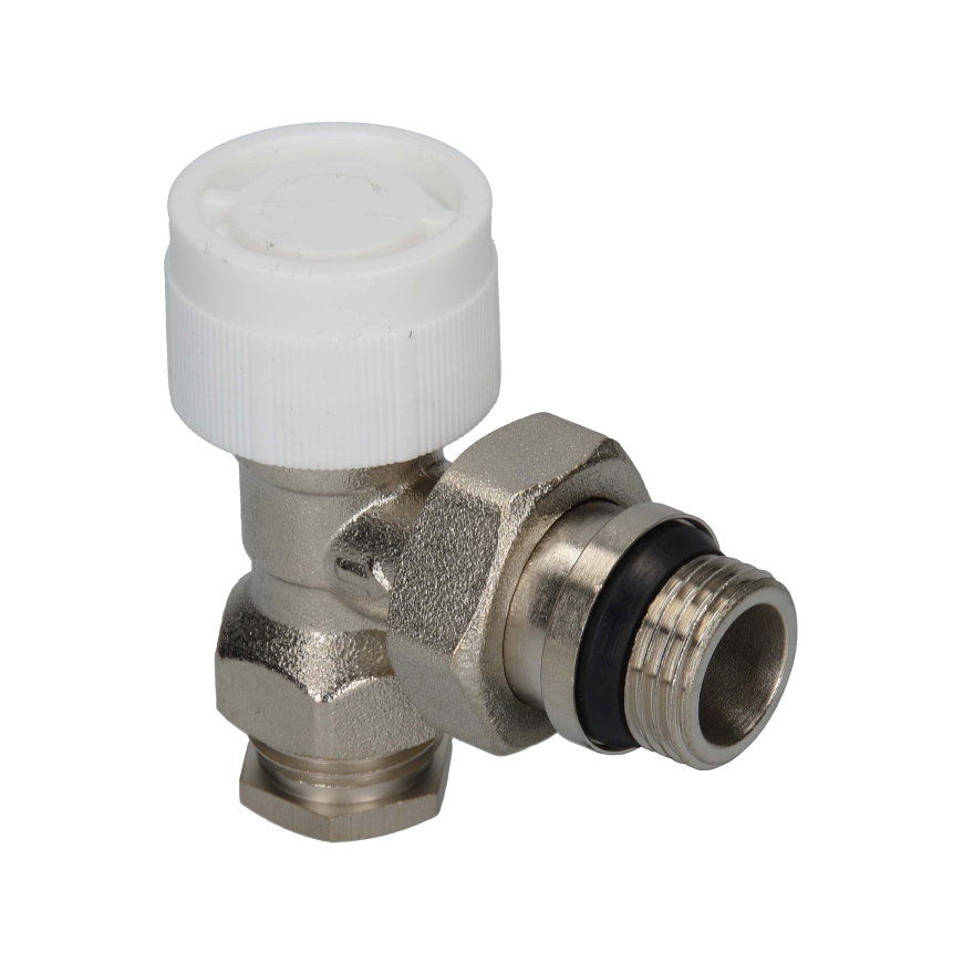 Sanivesk thermostatische radiatorkraan, haaks, &frac12;" x 15 mm 
