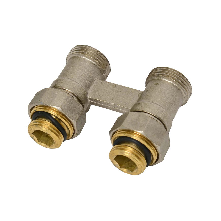 Sanivesk radiator aansluit H-blok, recht, &frac12;" 