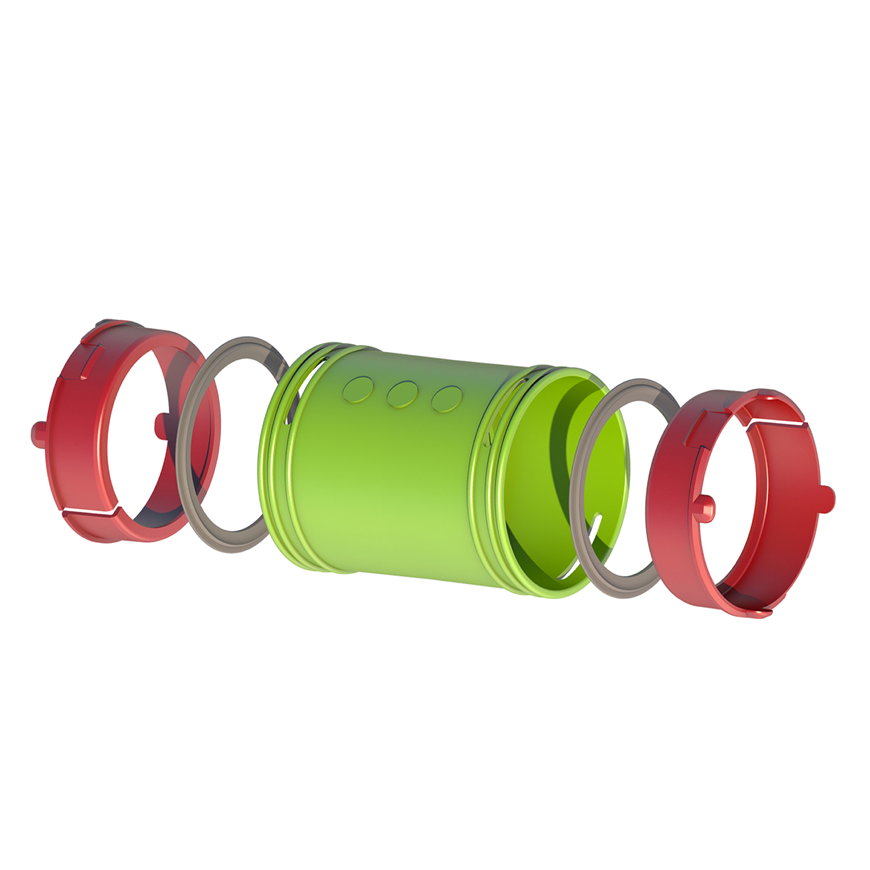 Ubbink Air Excellent koppelstuk, type AE48c, groen, 90 mm, set 