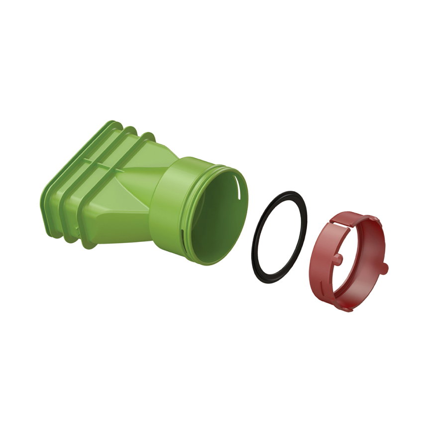Ubbink Air Excellent verloopstuk, van AE55sc naar AE48c, groen, set 