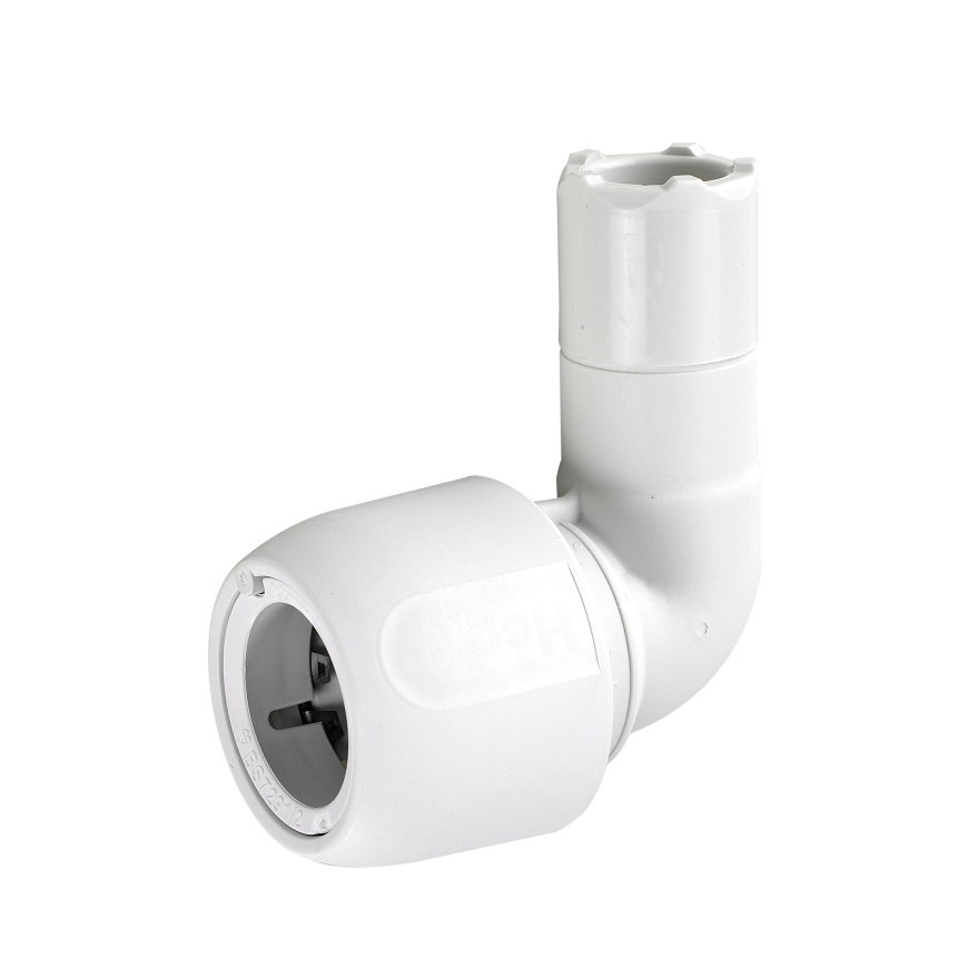 Hep2O Winkel 90°, PB, Steckverbindung x Spitzende, 22 mm 