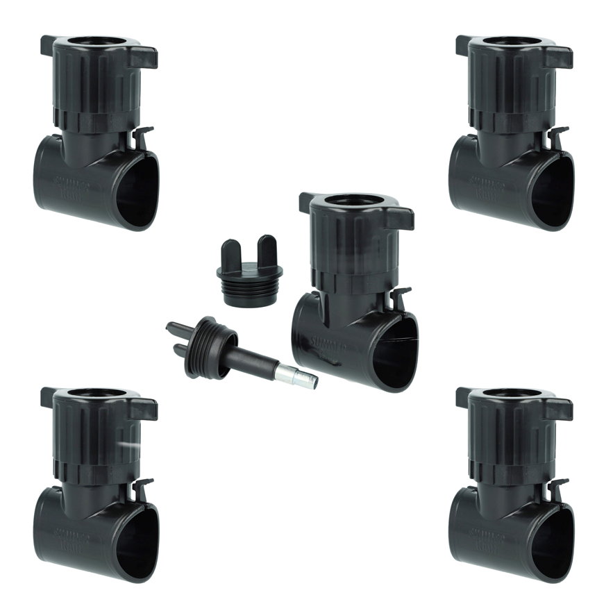 SummerRain aanboorzadels, incl. boor en eindstop, 32 mm x &frac34;", verpakking &agrave; 5 stuks 