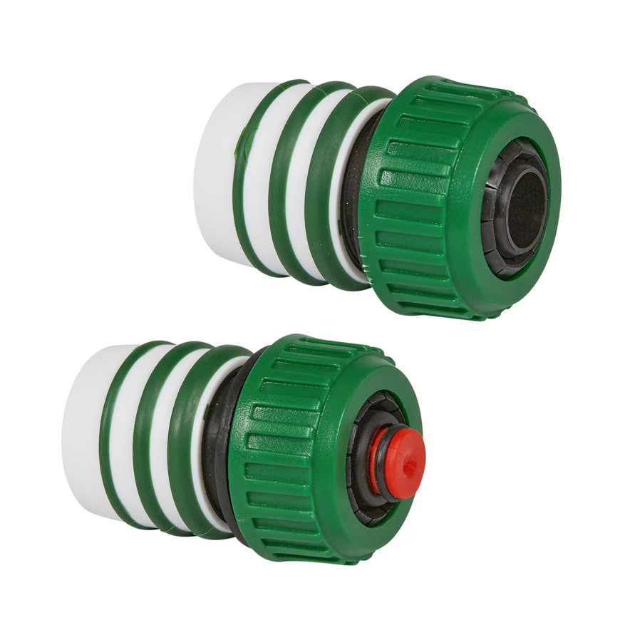 SummerRain slangstukken set, met en zonder waterstop, ¾"