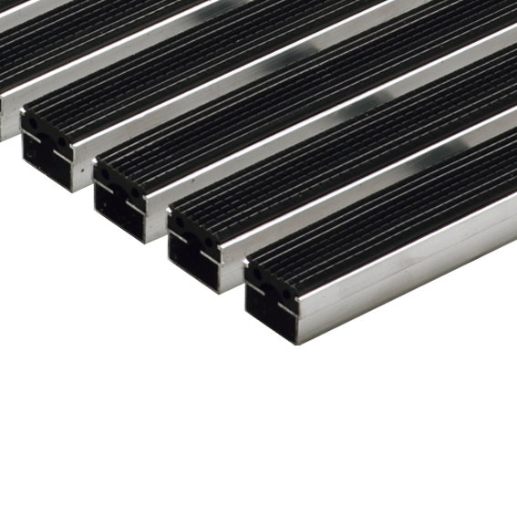 ACO aluminium mat met rubberstroken, zwart, 1000 x 500 x 20 mm 