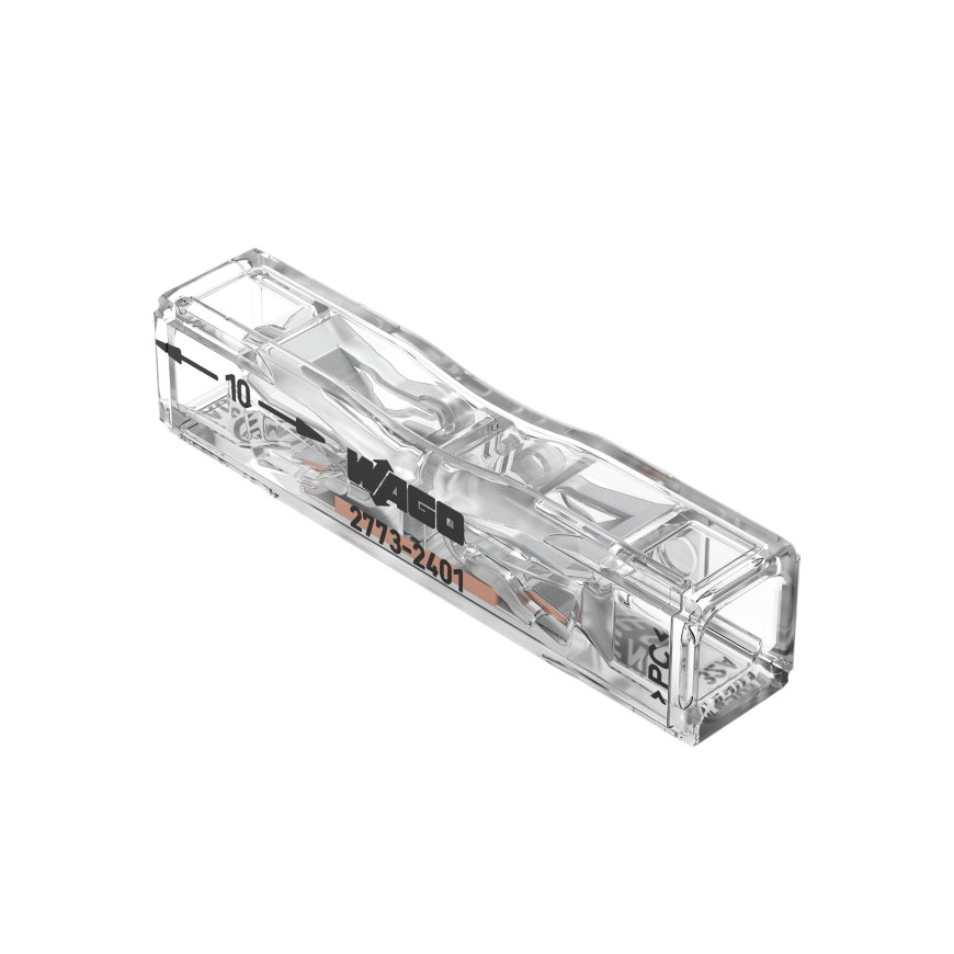 Wago doorvoerconnector voor massieve en meeraderige geleiders, 0,75 - 4 mm², doos à 100 stuks 