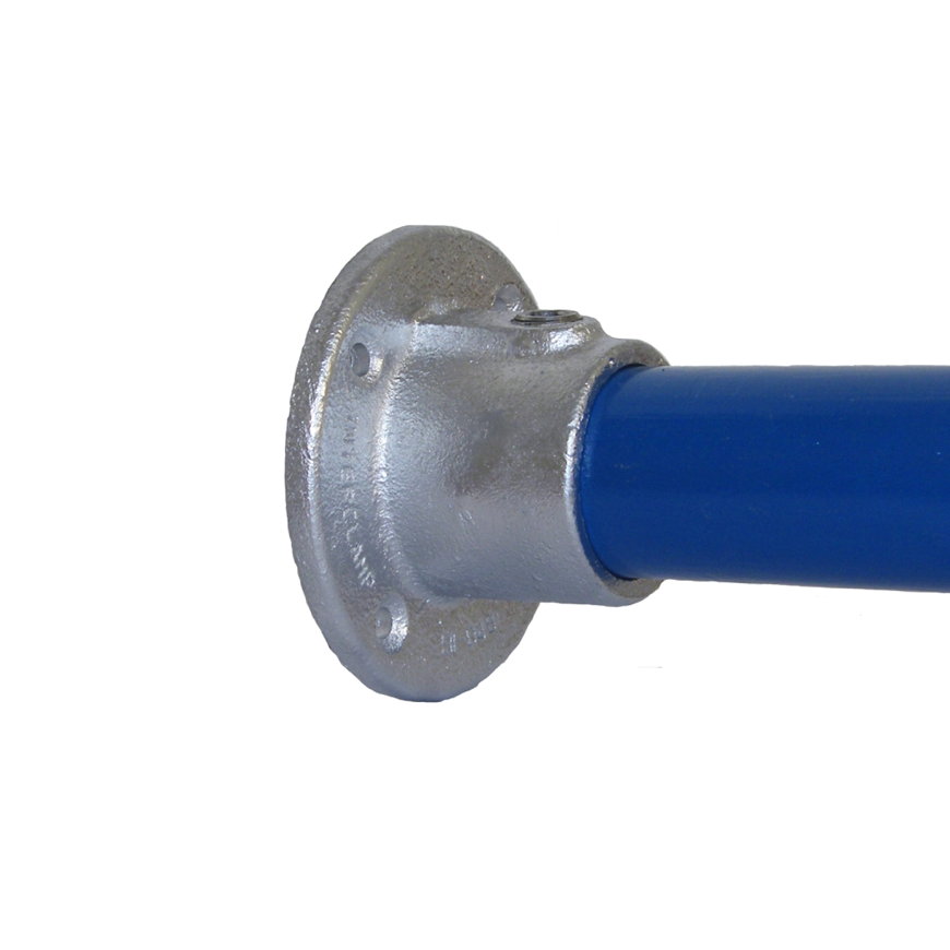 Norma voet- / wandplaat, laag, voor steigerbuis, staal, d = 33,7 mm 