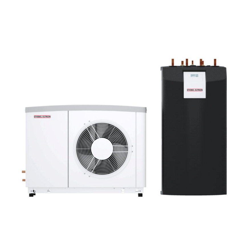 Stiebel Eltron monoblock lucht - water warmtepomp WPL 09 ACS Classic, met boiler HSBB 180 Plus 