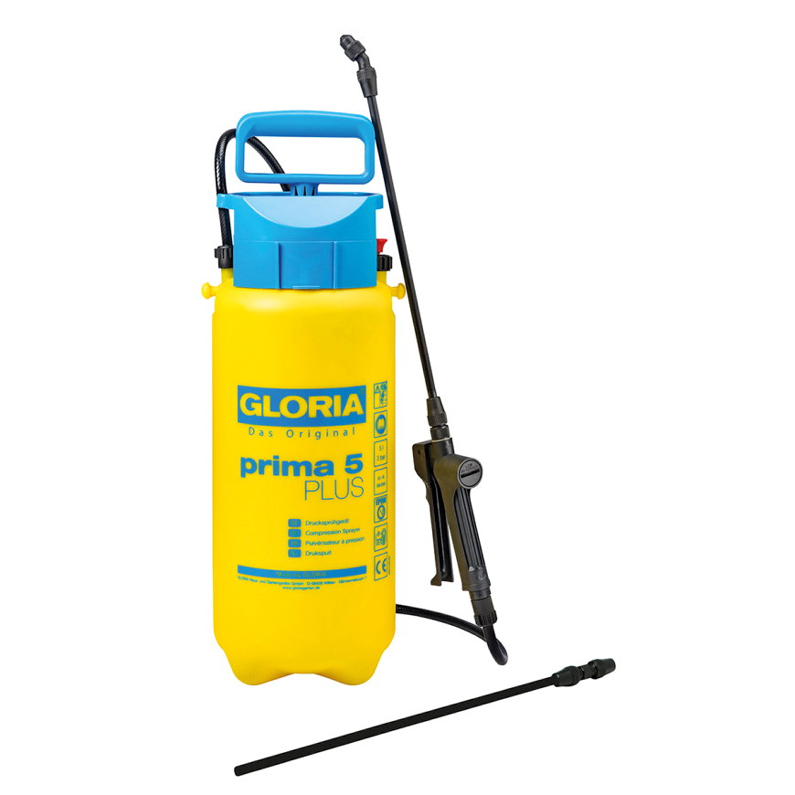 Gloria drukspuit, type Prima 5 PLUS, vulinhoud 5 liter, Buna EP (EPDM) afdichtingen 