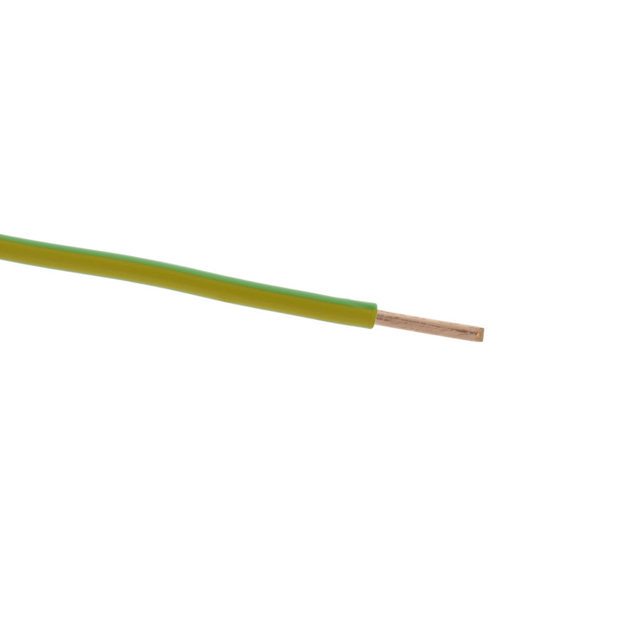 Installatiedraad, VD, Eca, 6 mm², groen/geel, l = 2,5 m 
