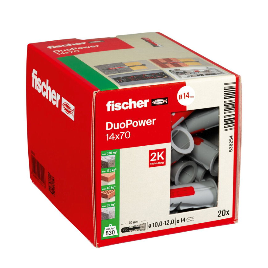 Fischer plug, type DuoPower, 14 x 70 mm, doos à 20 stuks 