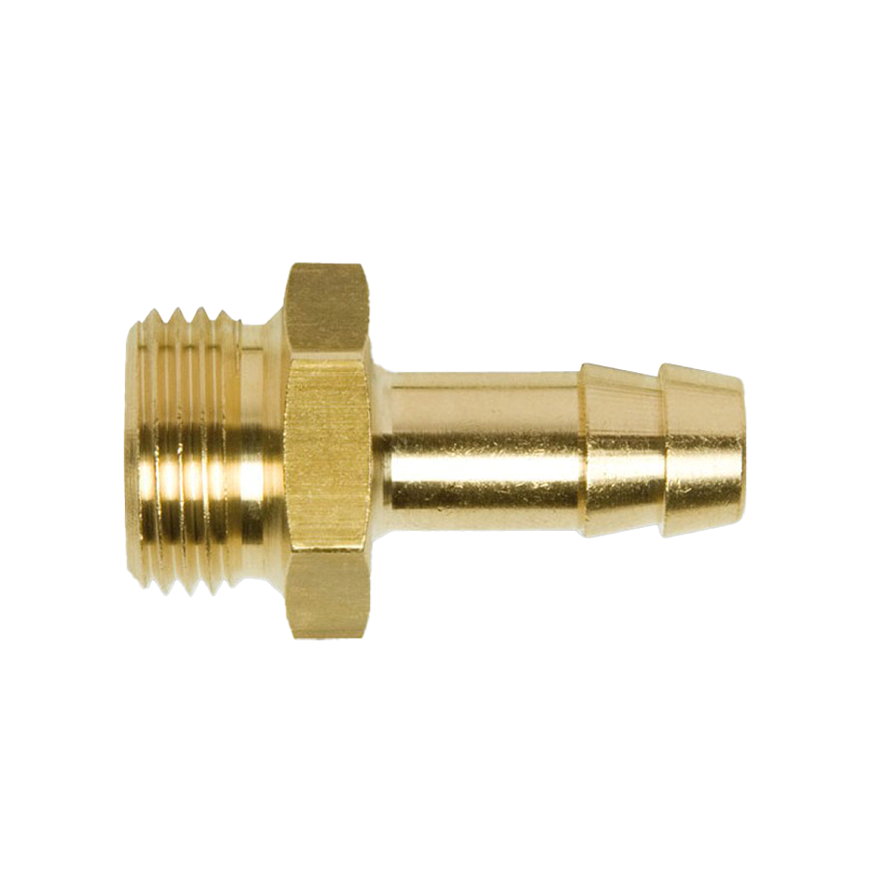 GAV slangtule met buitendraad, messing, 6 mm x ¼" 