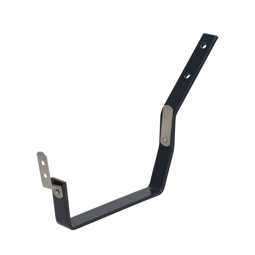 Rawinso gootbeugel voor bakgoot, verzinkt, gecoat, antraciet, nr. 3, dikte 5 mm, 120 mm 